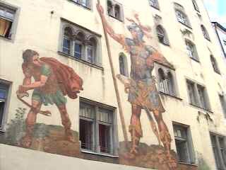 Fresco on building - Regensburg